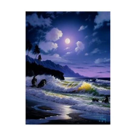 Anthony Casay 'Water Under The Moon 18' Canvas Art,14x19